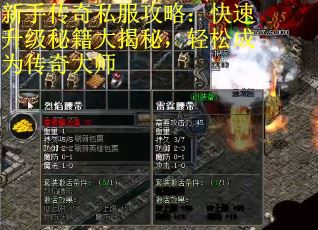 新手传奇私服攻略：快速升级秘籍大揭秘，轻松成为传奇大师