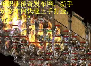 单职业传奇发布网，新手玩家如何快速上手打金，有秘诀吗？